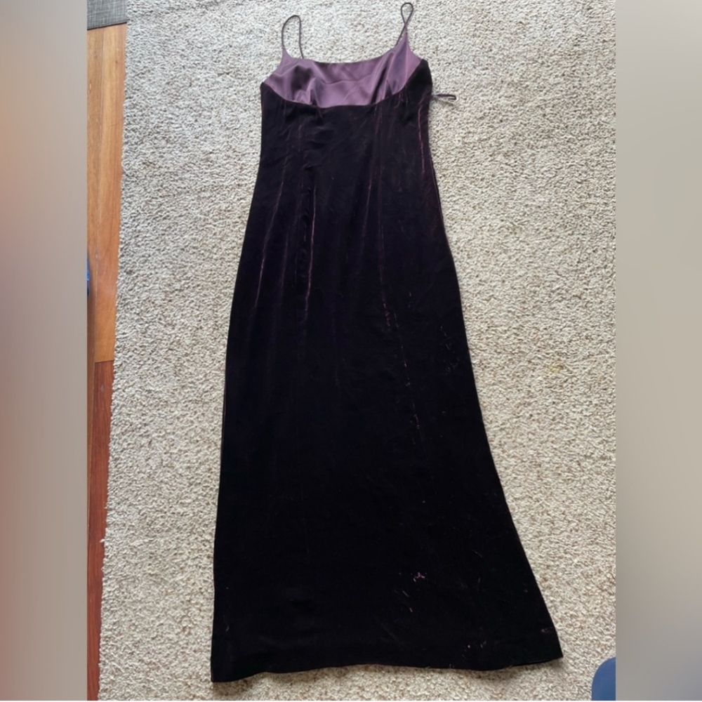 Ann Taylor Loft 90s/00s velvet whimsigoth maxi dress